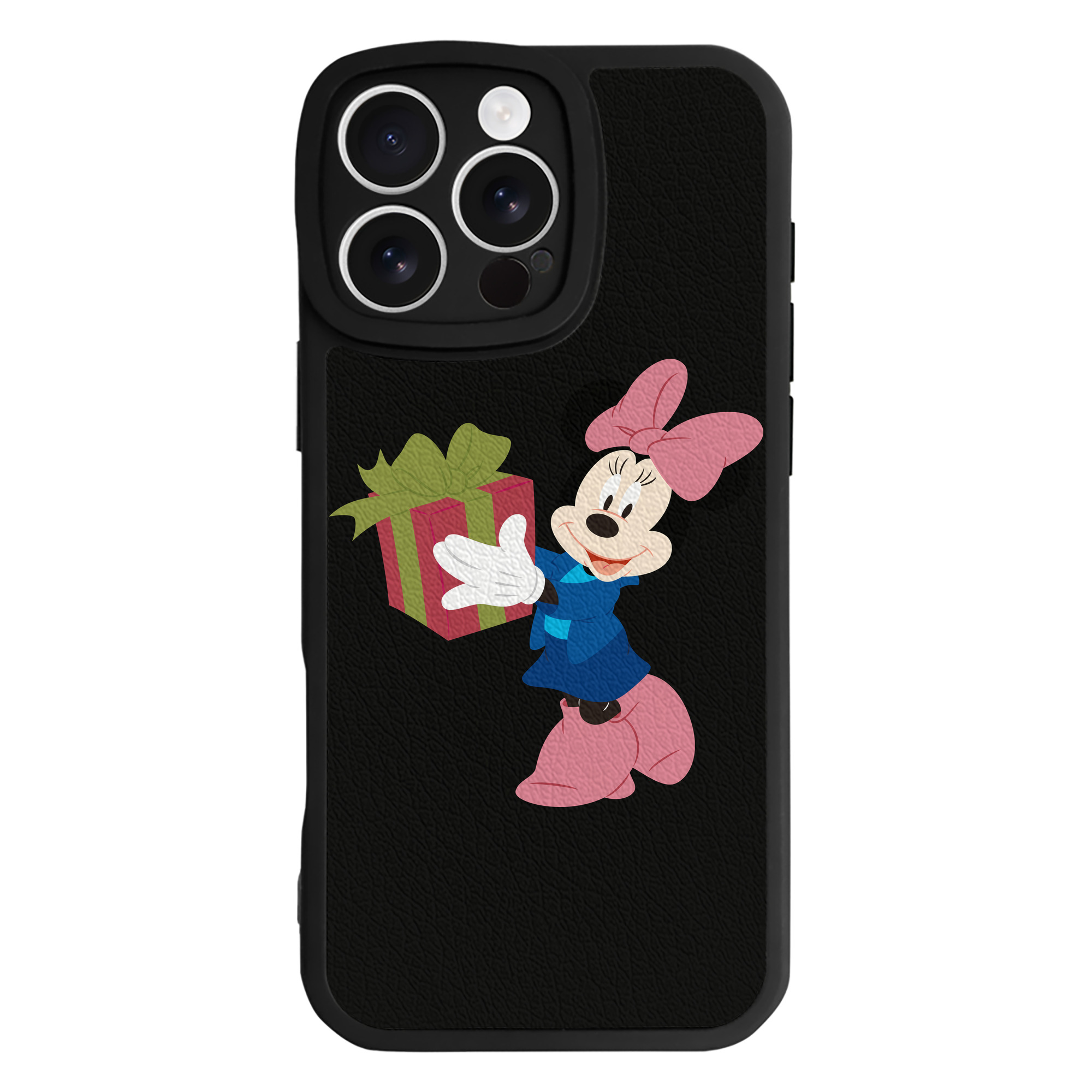 （画像用） ミッキーマウス Mickey Mouse 【iPhone 16シリーズ対応】シリコンスマホケース（レザー調） 材質：シリコン